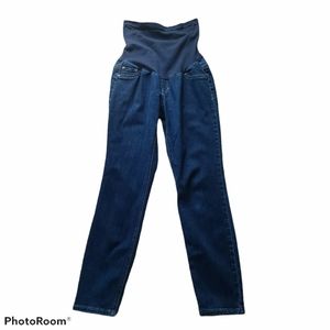 Indigo blue maternity Skinny jeggings with tummy support medium wash siz…